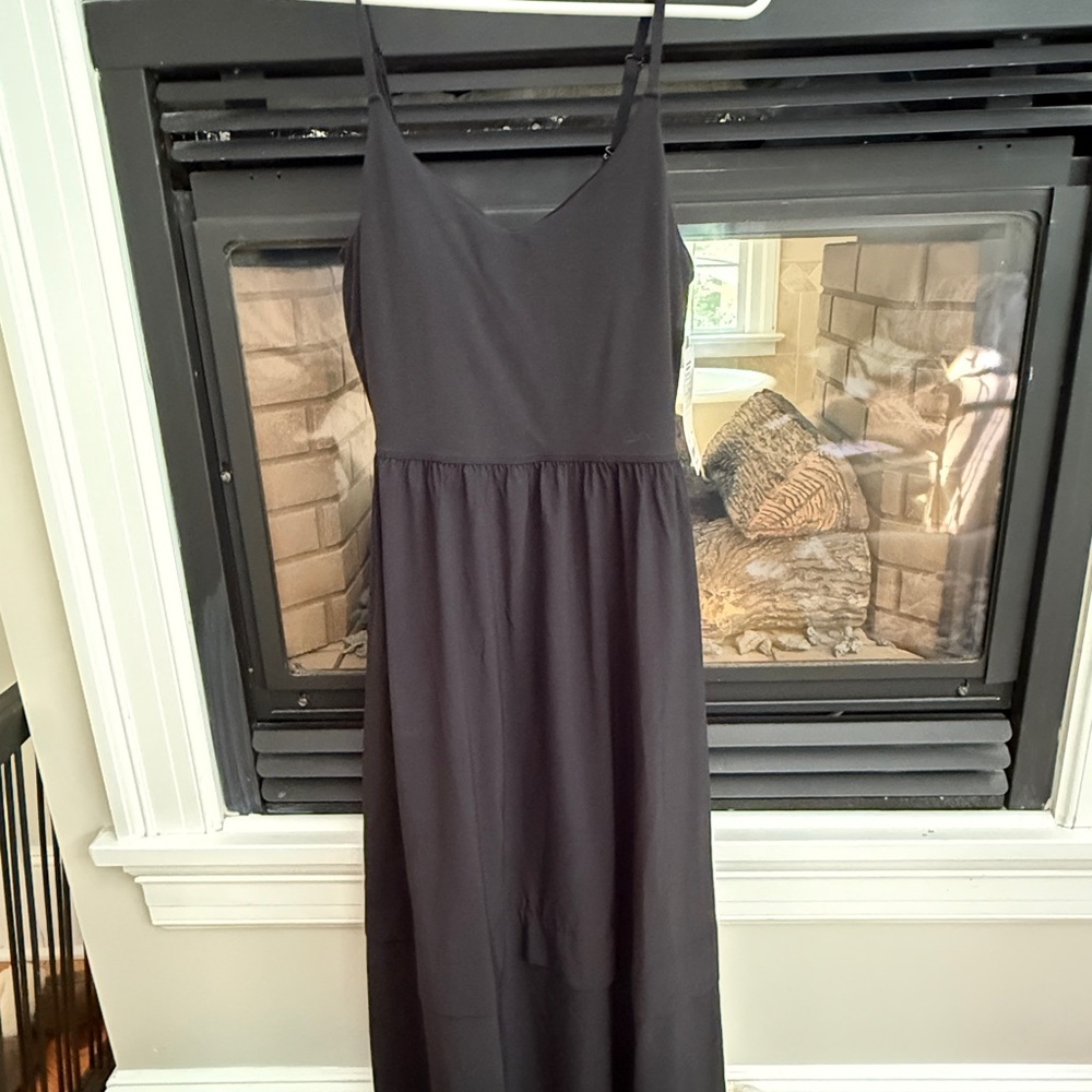 Athleta Black Maxi Dress with Spaghetti Straps